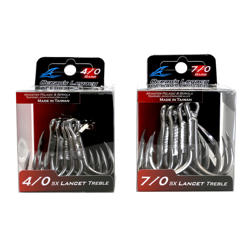 Lancet 5X Treble Hooks – Ocean's Legacy Lancet 5X Treble Hooks – Ocean's Legacy