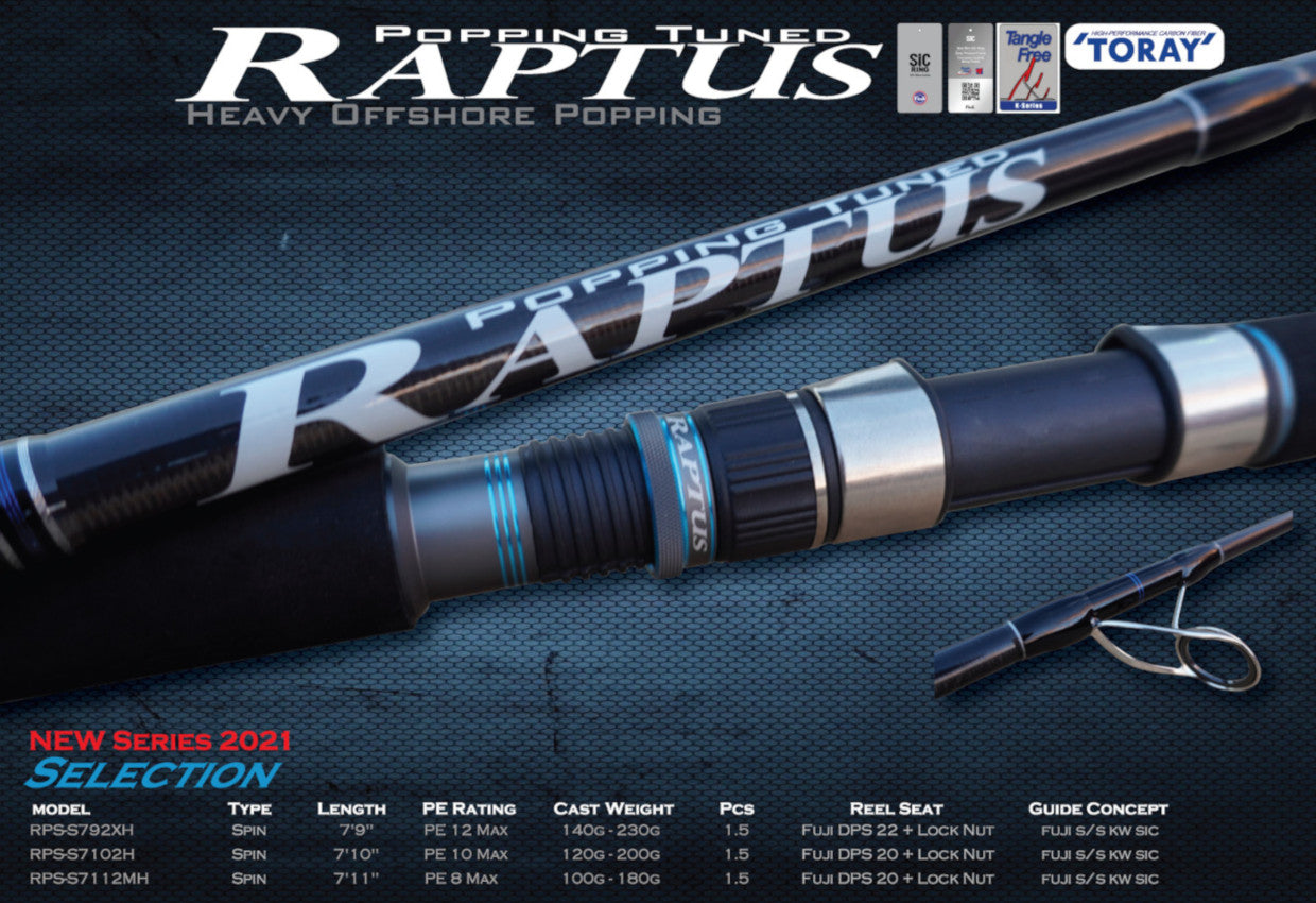 Raptus Heavy Popping/Plugging Rod – Ocean's Legacy